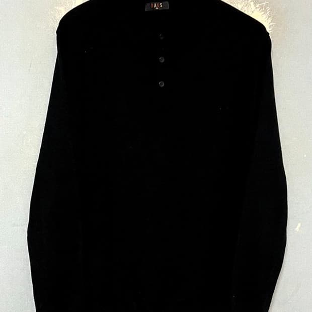 DKAS 닥스 단색 울 긴팔 폴로니트 블랙 추동복 캐주얼 M 95