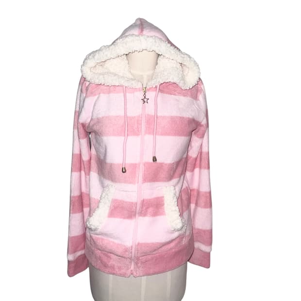 Pink hood zip-up