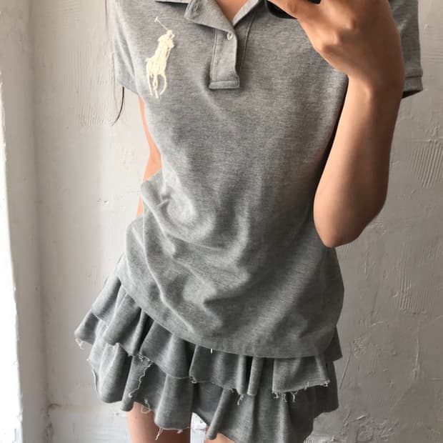 Polo 폴로 랄프로렌 신형 우먼라인 그레이컬러 빅포니 PK 카라티셔츠 
