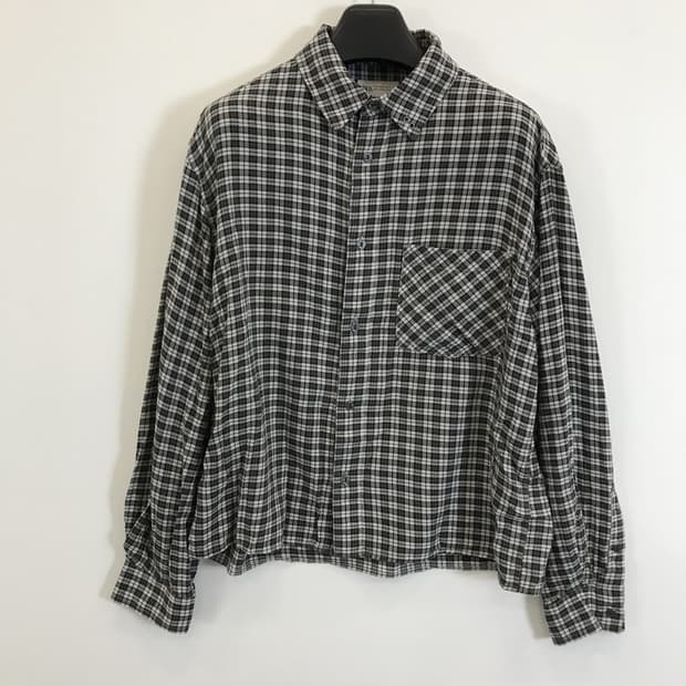  자라 25fw 피어싱 체크셔츠 [M]