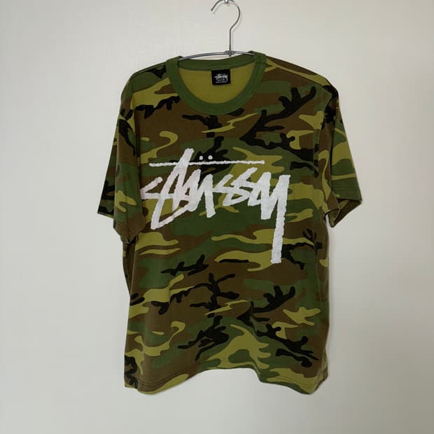 스투시 카모 반팔 티셔츠