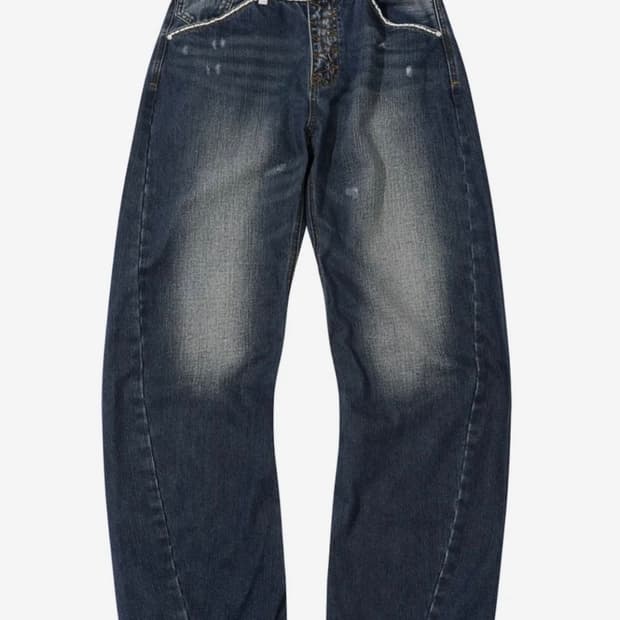 Sculptor Beaded Waist Denim Pants Indigo