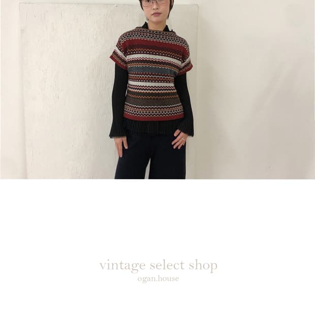 vintage nordic knit top