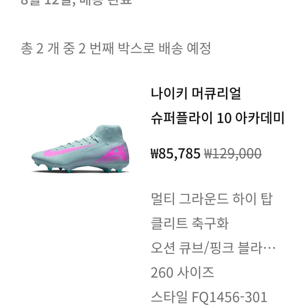 나이키 머큐리얼 축구화