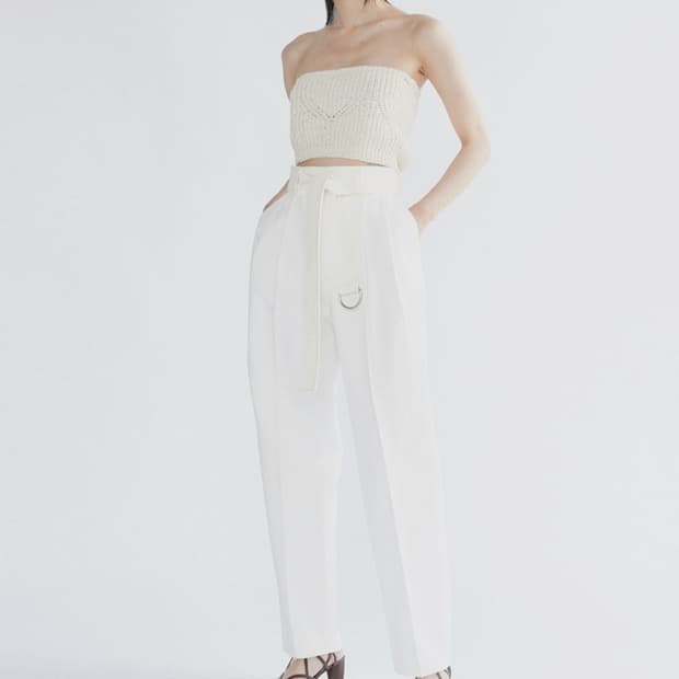 (XS)렉토 20ss 플리츠 트라우저 오프화이트