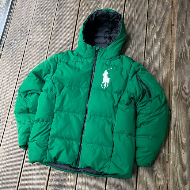 폴로 빅포니 패딩 그린