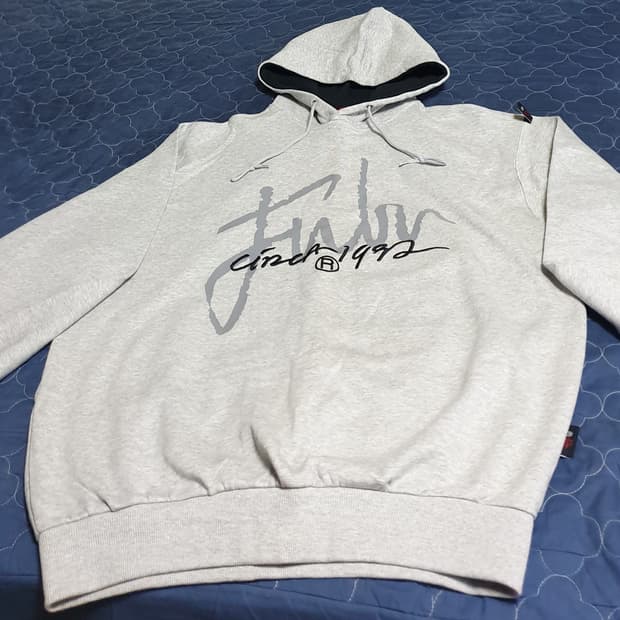 FUBU 오버핏 기모후드티 그레이 (XL)