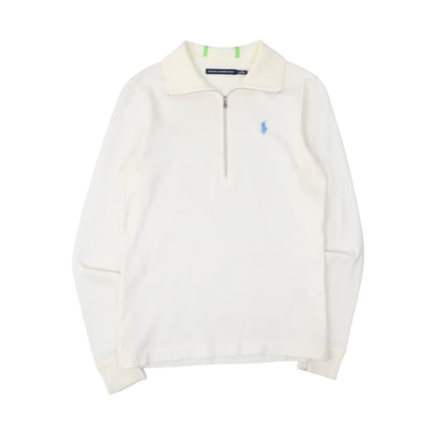 랄프로렌 우먼스 하프집업 코튼 니트