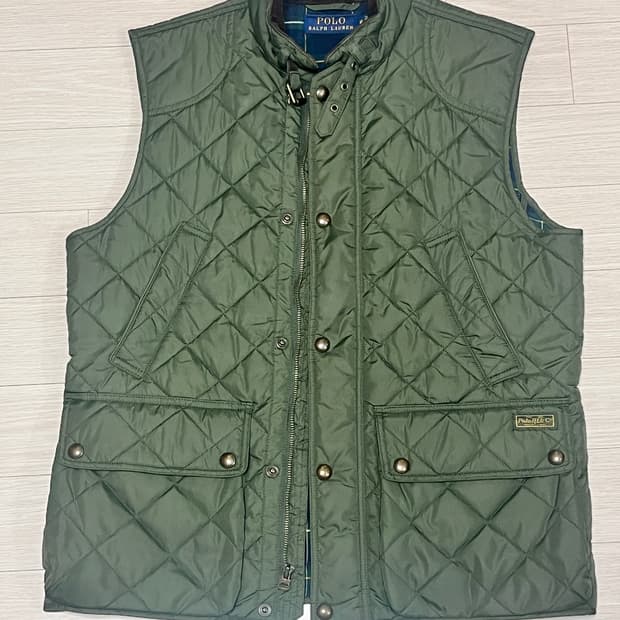 폴로 랄프로렌 퀼팅 베스트 M 올리브