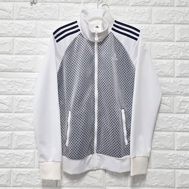 택포_ 아디다스 화이트 트랙탑 집업 져지 M