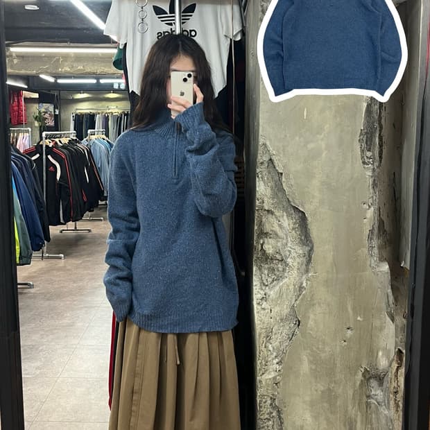 폴로 랄프로렌 반집업 니트 블루 XL #csz2433