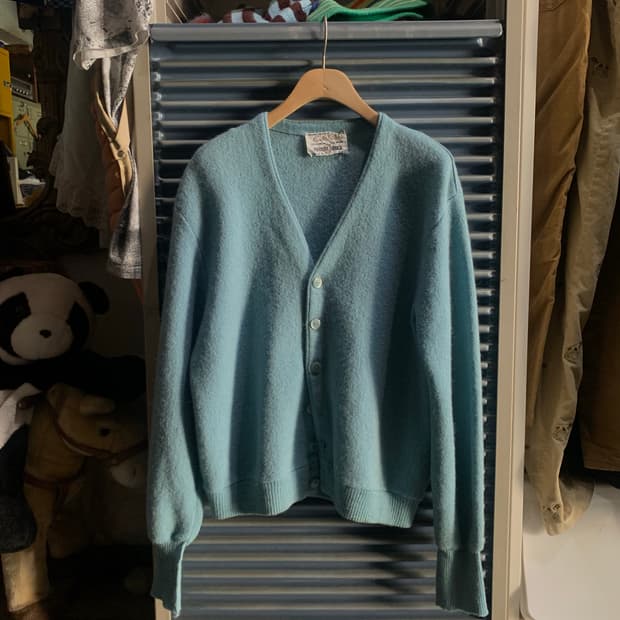 60-70s 로버트 브루스 by 아놀드 파머 알파카/울 카디건