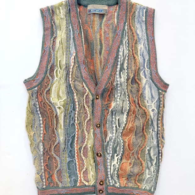 90s Old Country 케이블 니트