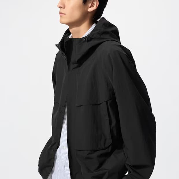 [L] 유니클로 윈드블럭 파카 블랙 일본 jp