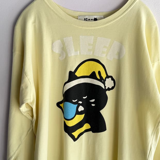 네넷냐 슬리브 긴팔티 레몬 네넷냐 일본빈티지