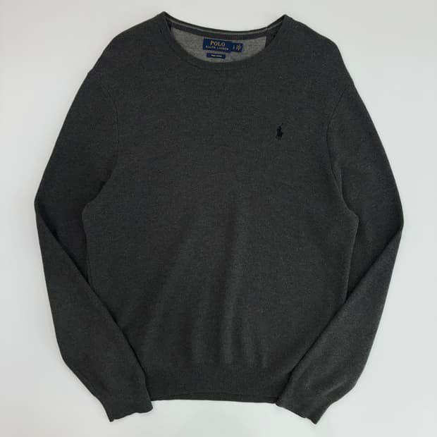 Polo 폴로 랄프로렌 다크그레이 코튼 라운드 니트