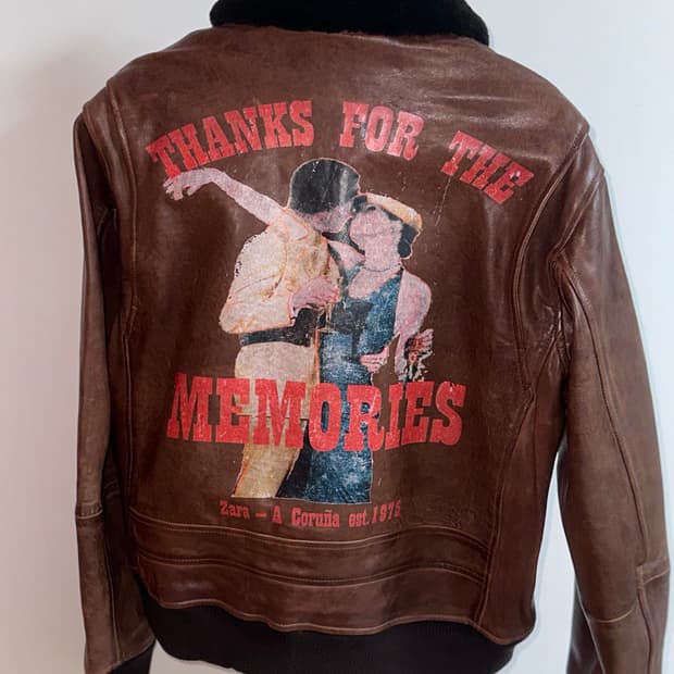 자라 5388/100  데이비드 베일리 레더 에비에이터 g1 가죽 자켓