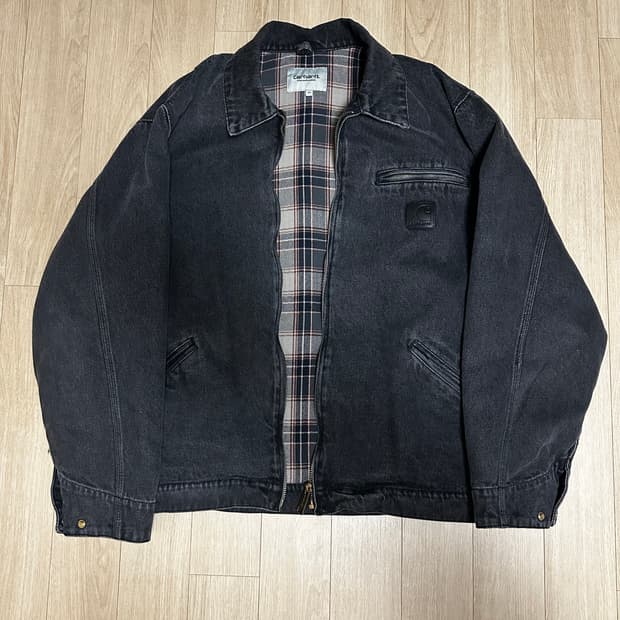 칼하트wip 라이더 자켓 스톤워시드 디트로이트 og 워크자켓