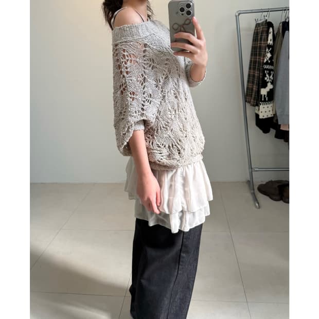 빈티지 레이어드 크로셰