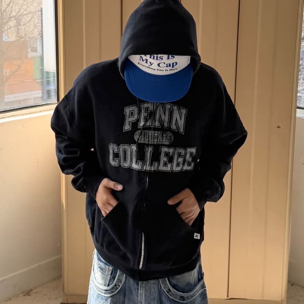 러셀 후드집업 블랙