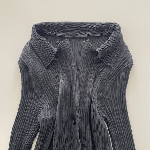 재팬 빈티지 플리츠 가디건