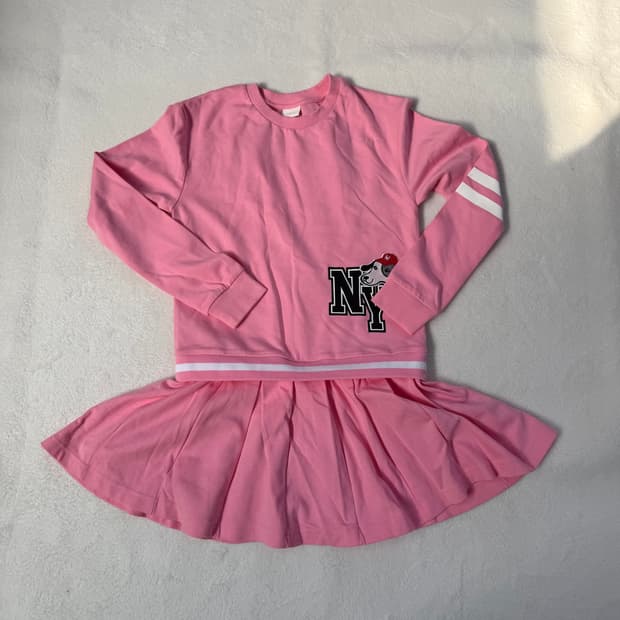 155 MLB 키즈 맨투맨 원피스 0305T