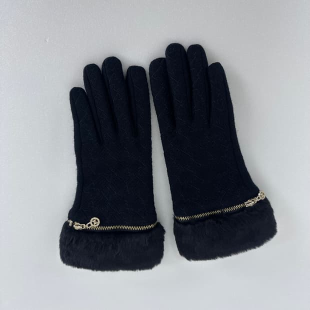 METROCITY 메트로시티 시그니처 패턴 여성 털장갑 (스마트폰터치)