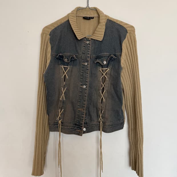 New view 니트 데님 자켓 
