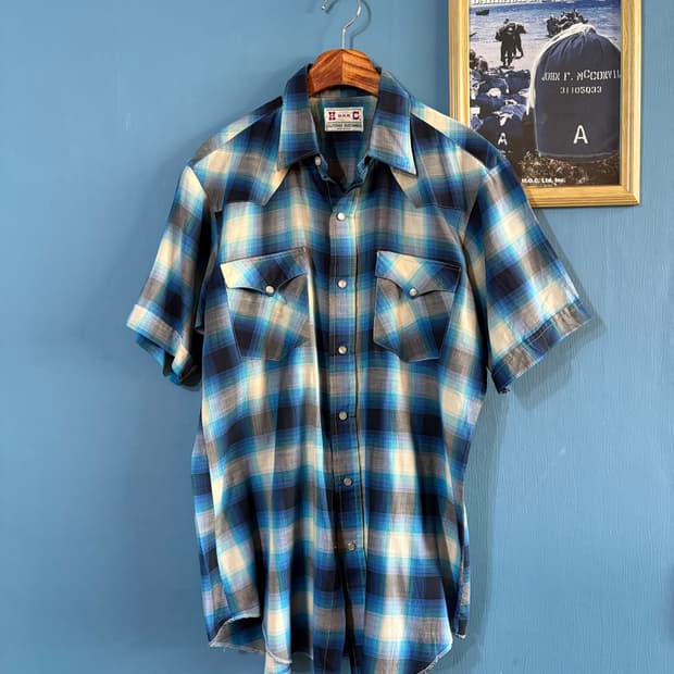 70’s H bar C Western Half Shirt.