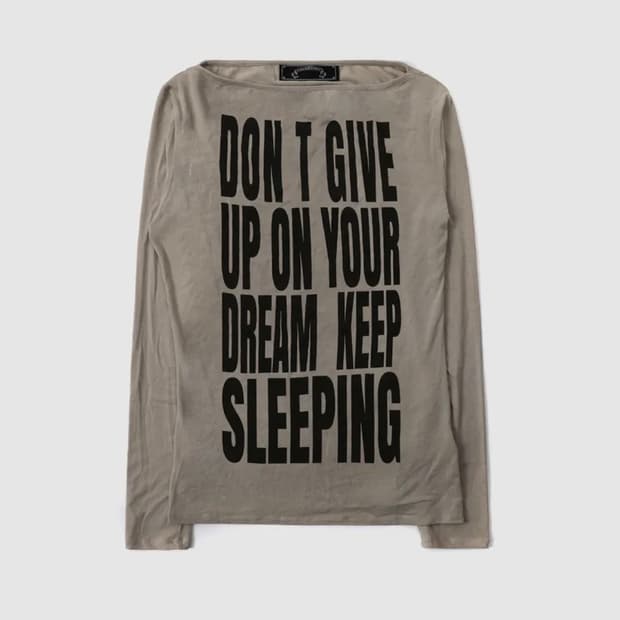 배드블러드 KEEP SLEEPING 보트넥 루즈핏 티