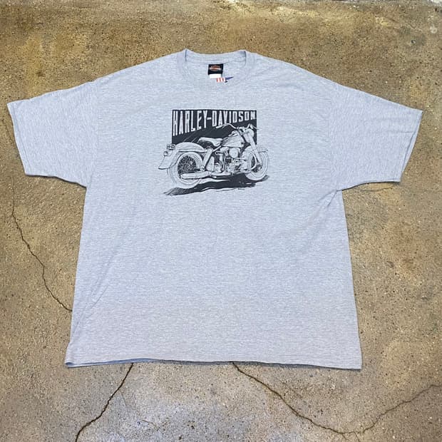 미국 빈티지 할리데이비슨 데날리 빅로고 오토 반팔티