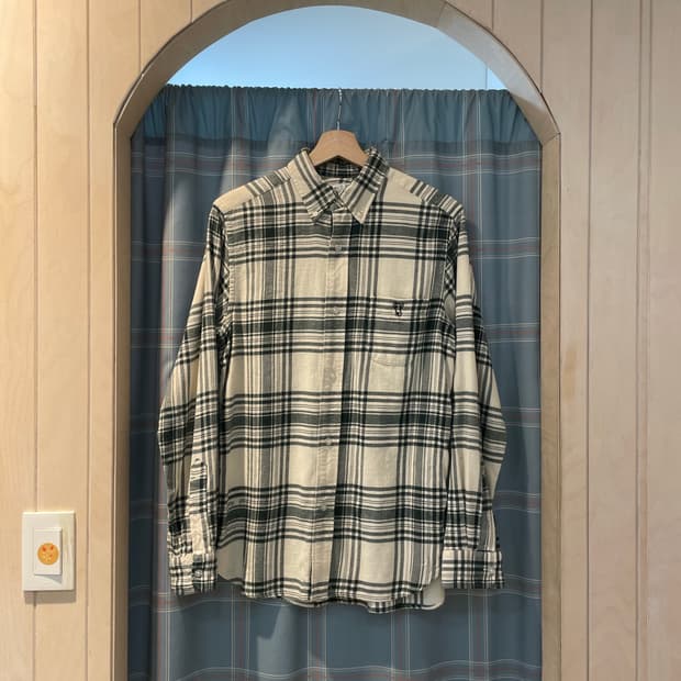 Coen 체크셔츠 아이보리그린