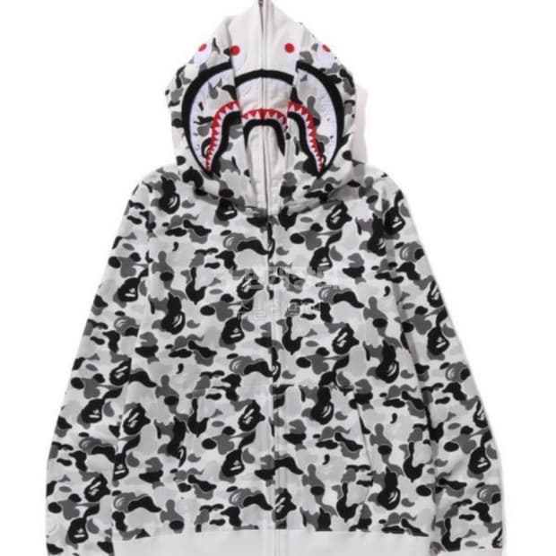 베이프 abc 카모 더블샤크 후드 M