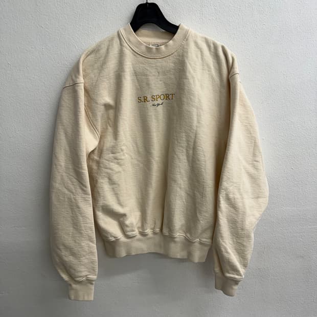 USA 스포티앤리치 윔블던 아이보리 크루넥 맨투맨 XS