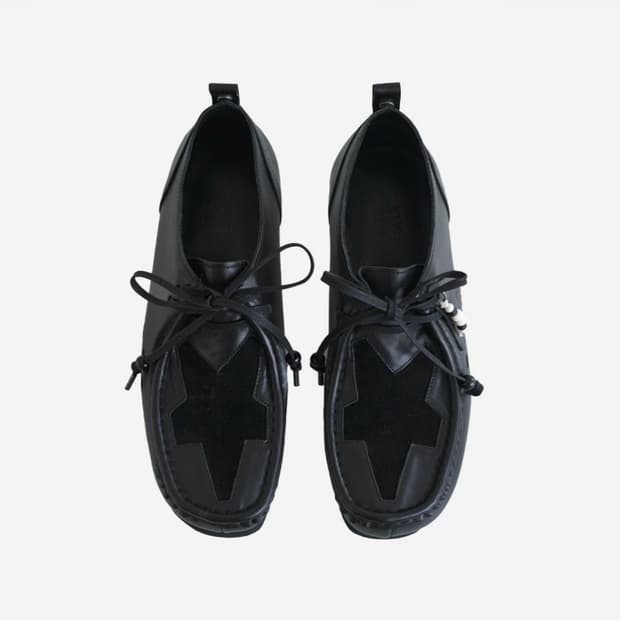 폴리테루 왈라비 슈즈 스타 레더 블랙(2)