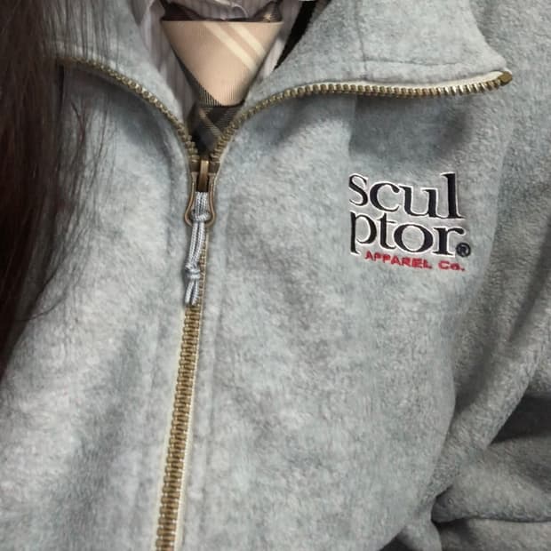 스컬프터 후리스 회색