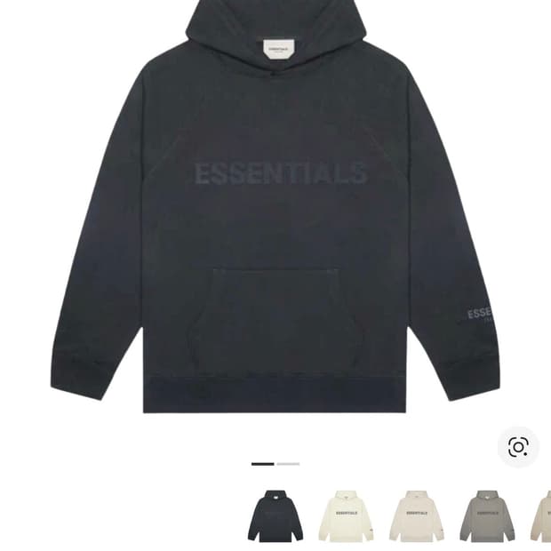 [새상품]에센셜 후드 피오갓 실리콘 아플리케 풀오버 맨투맨