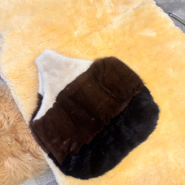 리메이크 빈티지 트리오 밍크 토트백