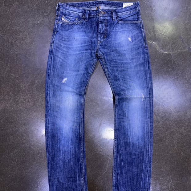 디젤 타나즈 빈티지 워싱 데미지진 청바지 데님팬츠 34