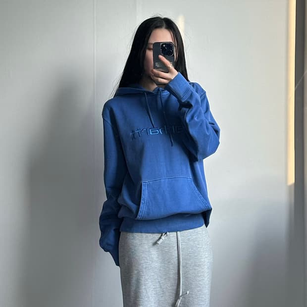 칼하트 wip 스펠아웃 블루 후드티