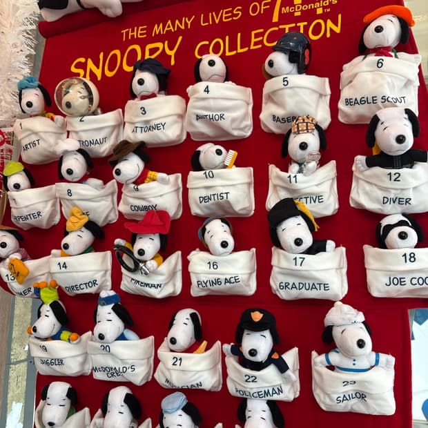 스누피 달력 직업인형 맥도날드 빈티지 