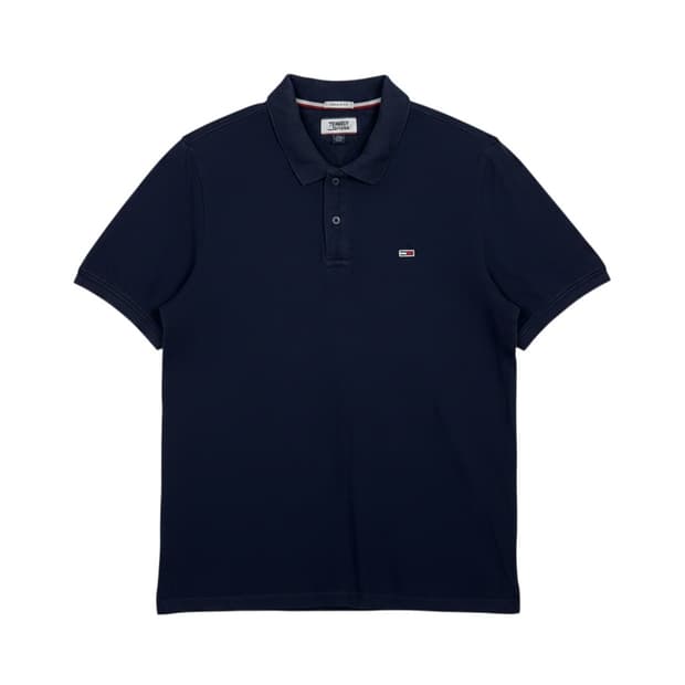 (2XL) 타미진스 스몰패치 반팔 카라 티 네이비