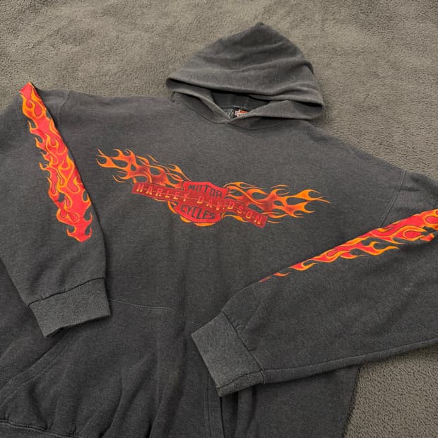 [ 정품/L ] 90s USA 할리데이비슨 후드티