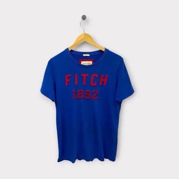 아베크롬비 A&F 1892 아플리케 로고 티셔츠 L