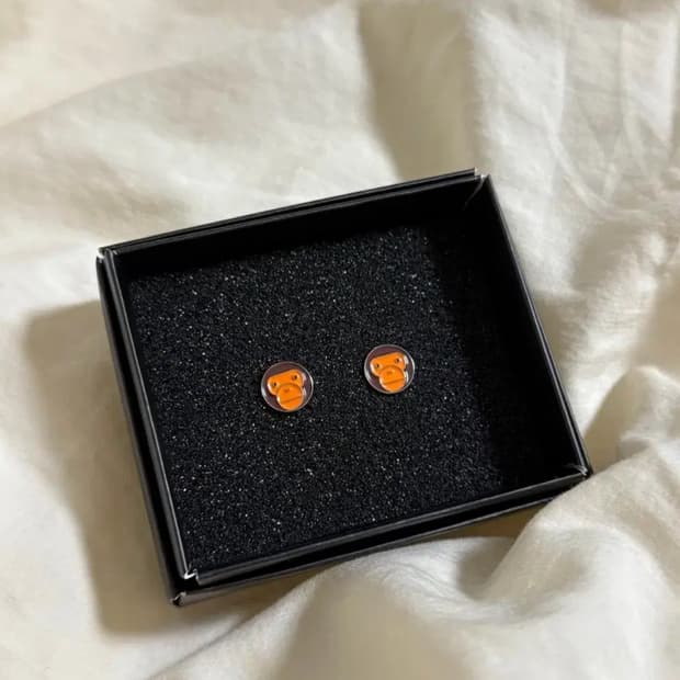 🐵[베이프] 베이비 마일로 귀걸이🧡