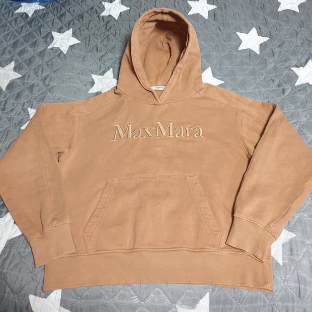 (정품) S막스마라 댄디 코튼 저지 후드티 카멜 (M)