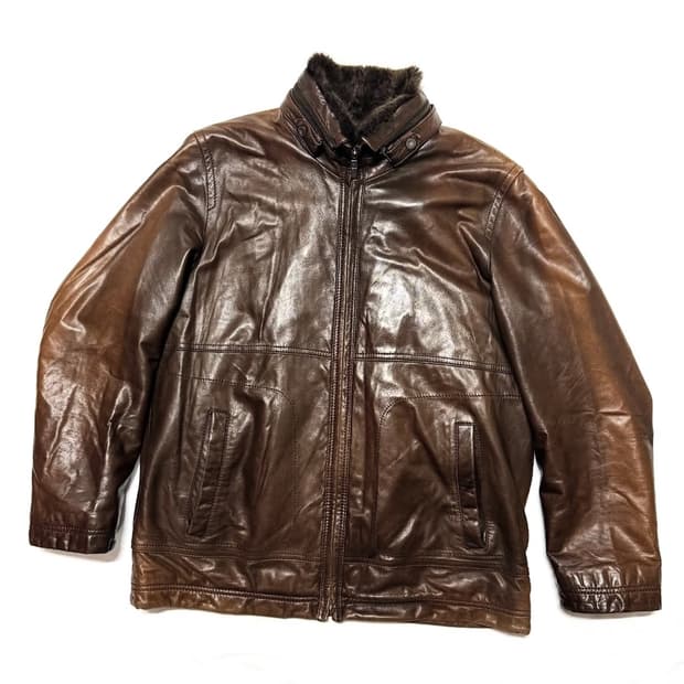 갤럭시 제일모직 - 리얼 퍼 레더 자켓