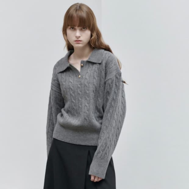 22FW 닐바이피 케이블 니트