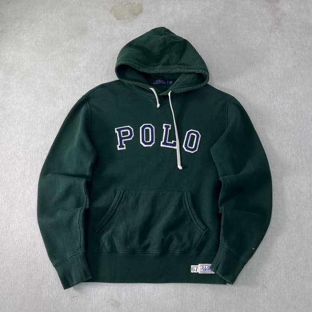 100 폴로랄프로렌 스펠아웃 딥그린 후드티
