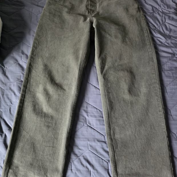 [m] 마이라이브러리 104 가먼트 다이드 팬츠 더스트 올리브